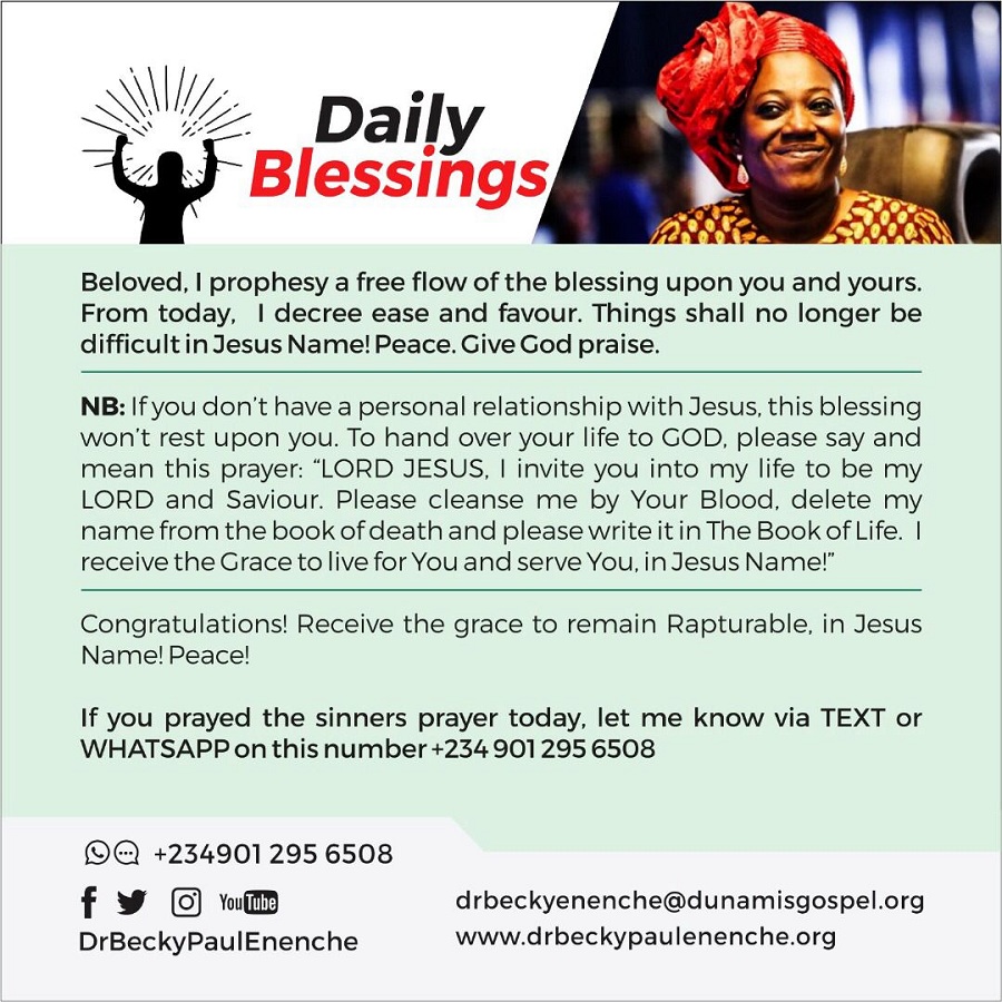 DailyBlessings DrBeckyPaulEnenche