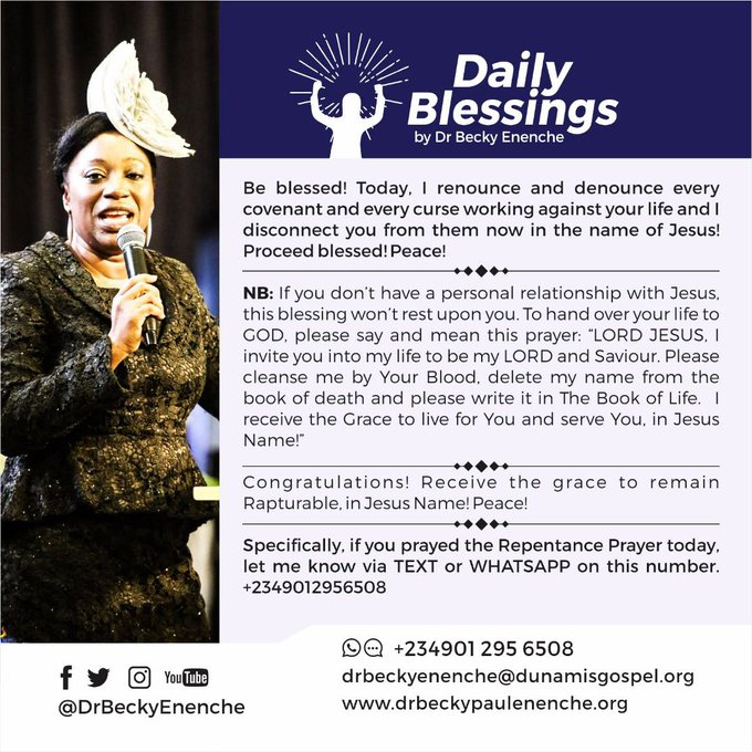  Peace be upon you Dr Becky Paul Enenche