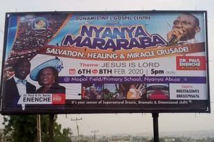 Dunamis : Nyanyan-Mararaba Salvation, Healing and Miracle Crusade