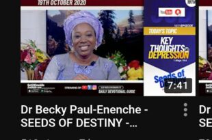 Dr Becky Paul-Enenche - SEEDS OF DESTINY - MONDAY OCTOBER 19, 2020